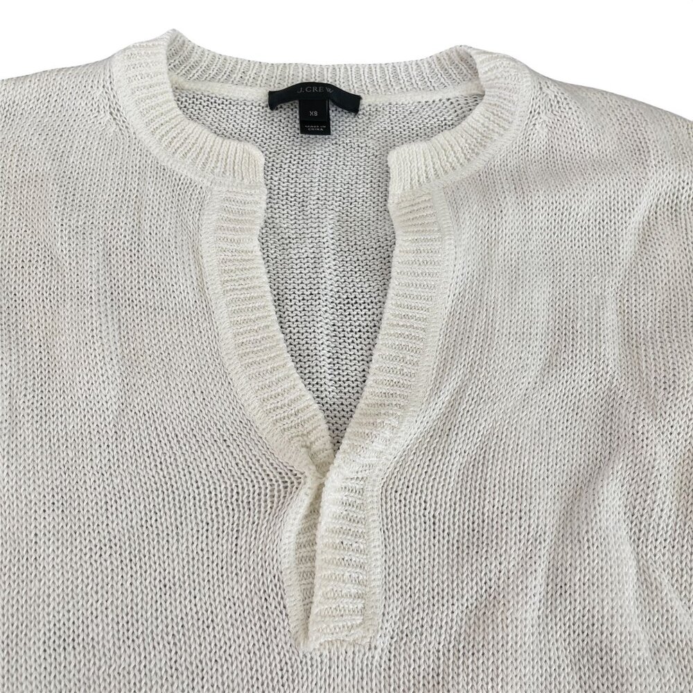 J Crew LS White Light Sweater Women's Top, Size XS - Picture 2 of 6